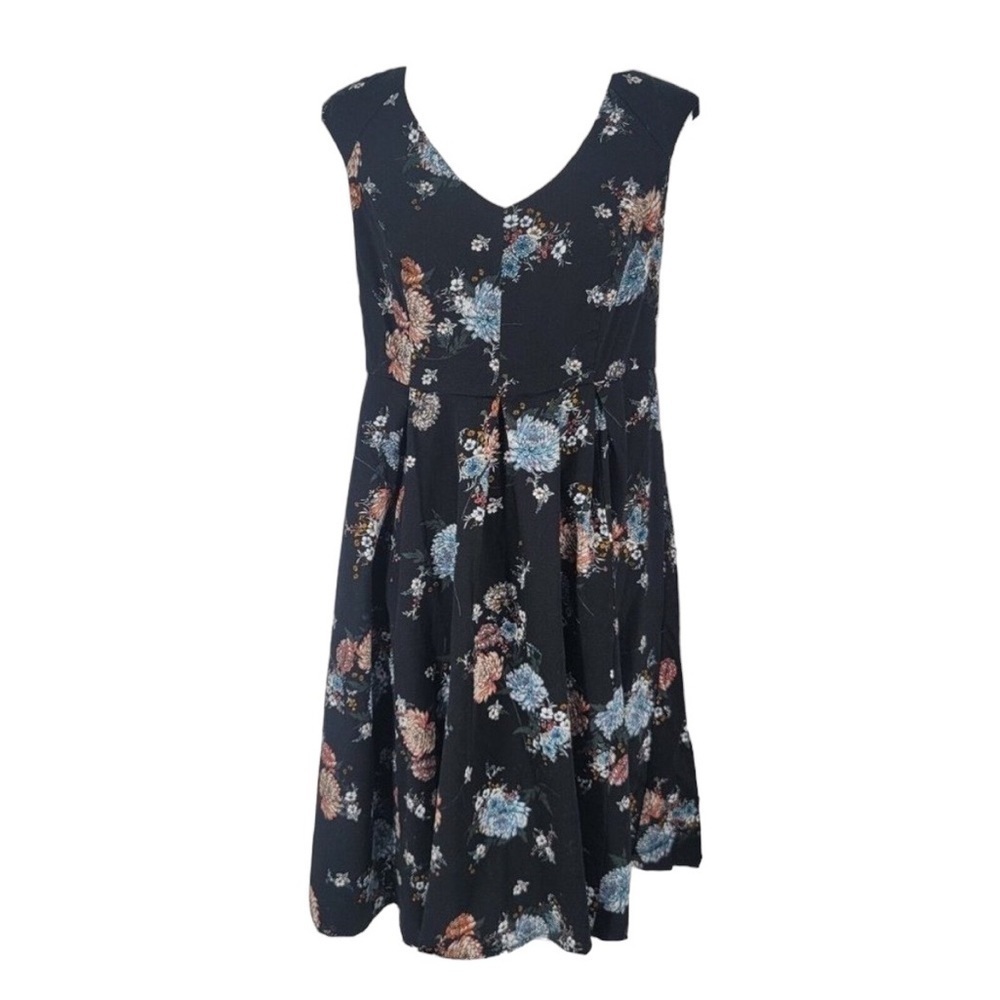 TORRID Floral Print Georgette Midi Dress Size 10 - Picture 4 of 16